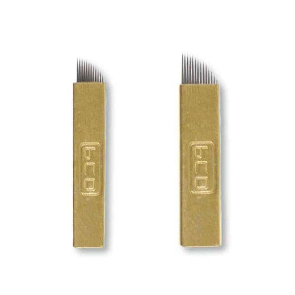 Super Thin Gold Microblading Blades (0.18mm) Nano Gold Hard Blades PCD